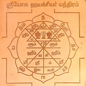 Sri Yoga Hayagreeva Yantram (Copper)