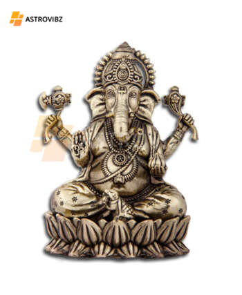 Radiant Brass Ganesha Statue