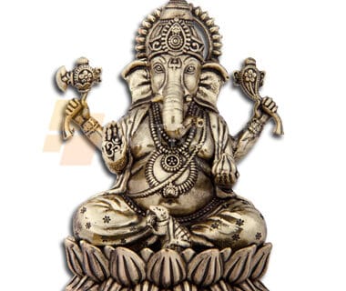 Ganesh-Murti-Sitting-On-Lotus—4-x-3-Inches-220g R2540