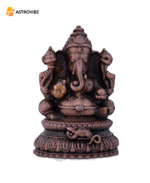 Radiant 2.5-Inch Copper Ganesha Statue – Bringer of Prosperity and Remover of Obstacles